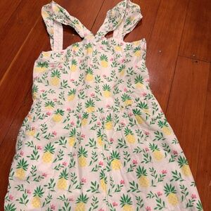 Girls Janie And Jack Pineapple Sleeveless Romper Size 7
